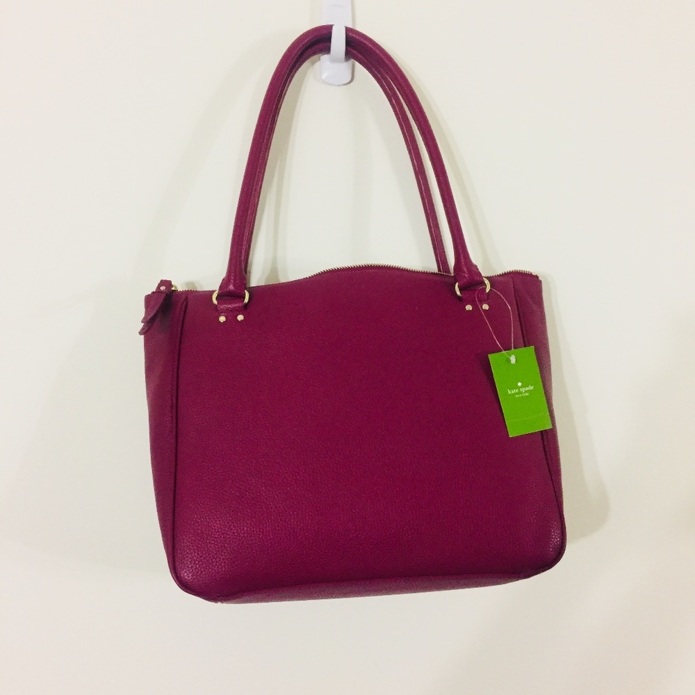 SOLD NWT KATE SPADE ALIDA GRANT PARK RED PLUM BAG - Picture 2 of 5